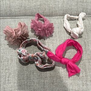 Chic Hair Accessories Set - Pink and Cream